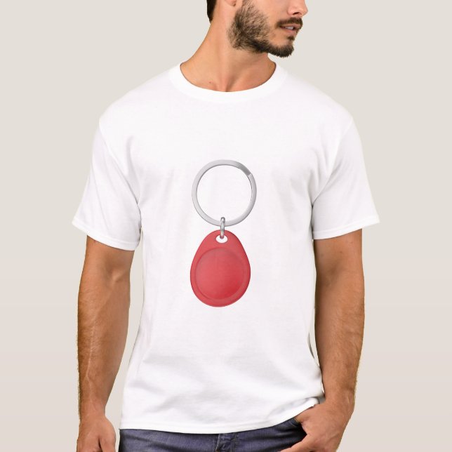 T-shirt Fob de clé RFID rouge (Devant)