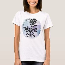 T-shirt Focus sur le stylo de beauté et le Rose d'encre su
