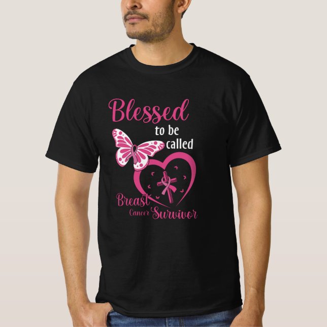 T-shirt Foi Béni d'être appelé le cancer du sein Survivant (Devant)