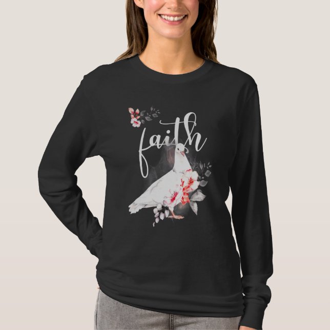 T-shirt Foi Chrétienne Belle Dove De Paix Biblique (Devant)