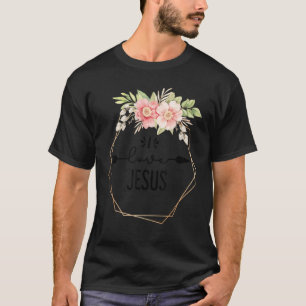 T-shirt Foi chrétienne J'aime Jésus Religion catholique