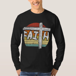 T-shirt Foi Croix Coucher du soleil Religieux Dieu Jésus c
