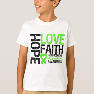 T-shirt Foi d'amour d'espoir de lymphome non Hodgkinien