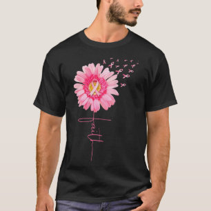 T-shirt Foi de marguerite rose - Sensibilisation au cancer