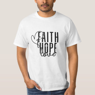 T-shirt Foi espérance amour coeur Dieu Christ chrétien