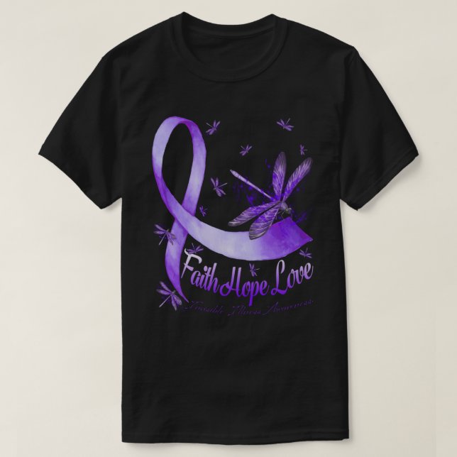 T-shirt Foi Espoir Amour Dragon de Sensibilisation aux Mal (Design devant)