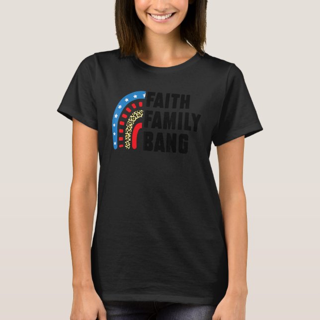 T-shirt Foi Famille Bang 4 Juillet (Devant)