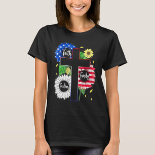 T-shirt Foi Liberté familiale Patriotique Croix chrétienne