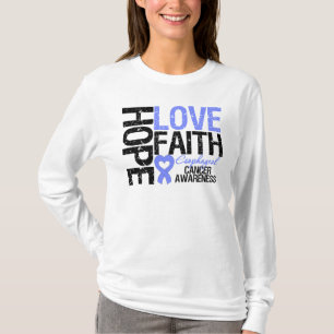 T-shirt Foi oesophagienne d'amour d'espoir de Cancer