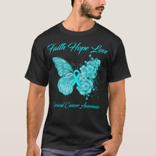 T-shirt Foi papillon Espoir Aimer Cervical Cancer Lauréats