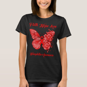 T-shirt Foi papillon Espoir Aimer Hémophilie Sensibilisati