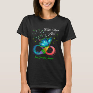 T-shirt Foi papillon Hope Amour Handicap cérébral Aware