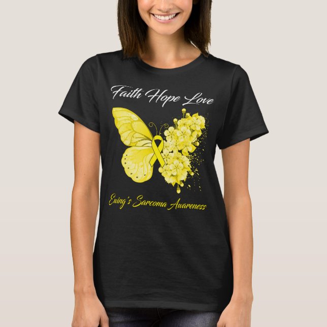T-shirt Foi papillon Hope Love Ewing's Sarcoma Awards (Devant)