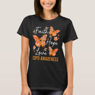 T-shirt Foi papillon Hope Love Ribbon Sensibilisation à la