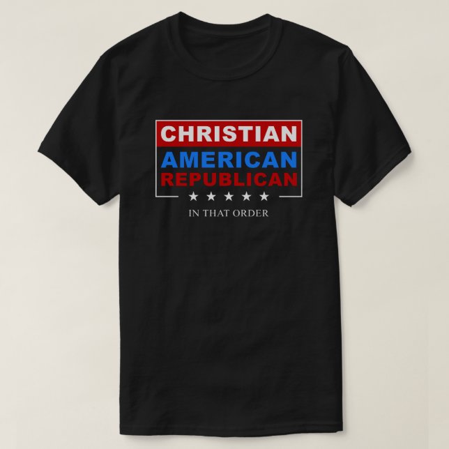T-shirt Foi républicaine chrétienne américaine patriotique (Design devant)