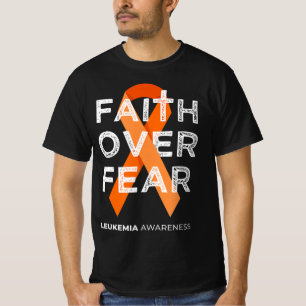 T-shirt Foi sur la peur Combattre la leucémie Sensibilisat