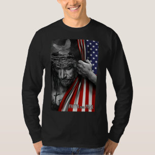 T-shirt Foi sur la peur, Jésus Patriote du Drapeau América