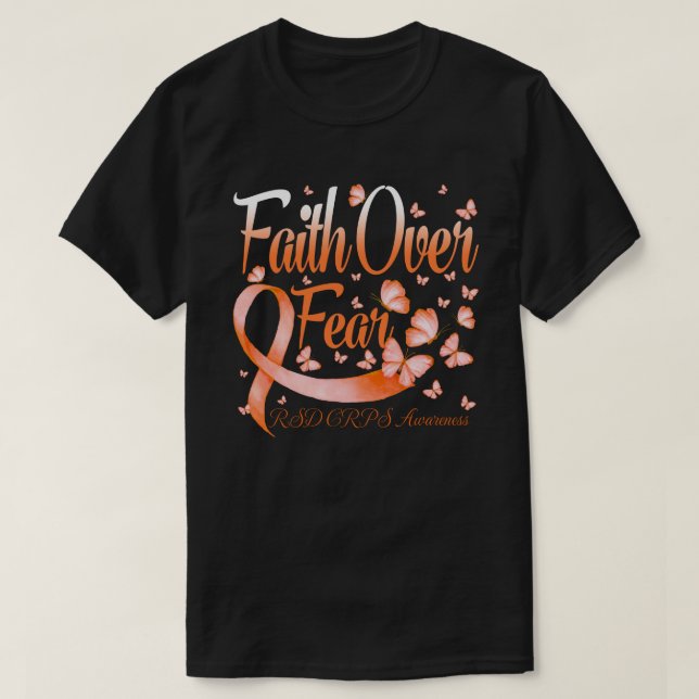 T-shirt Foi sur la peur RSD CRPS bouton de sensibilisation (Design devant)