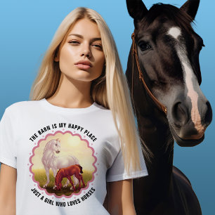 T-shirt Foie de cheval blanc en pâturage personnalisable