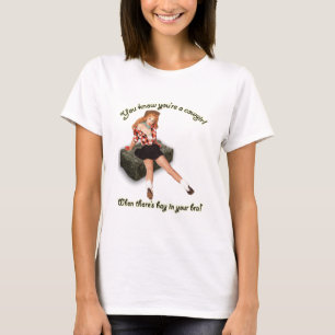 T-shirt Foin dans le pin-up de soutien-gorge