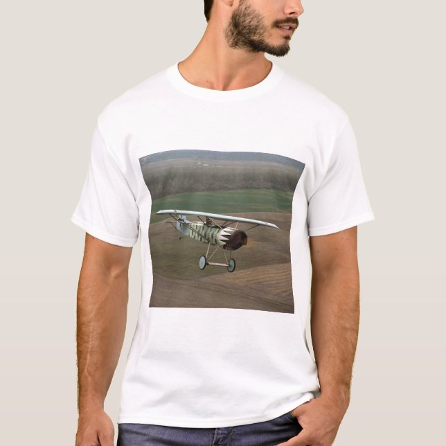 T-shirt Fokker, reproduction de D VIII, aviation (Devant)