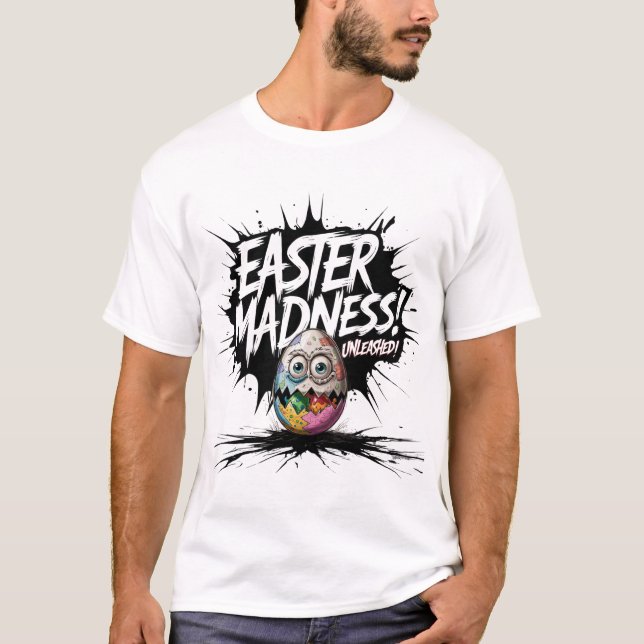 T-shirt Folie de Pâques déchaîné Oeuf de Pâques fou (Devant)