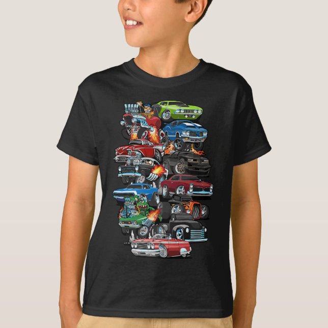 T-shirt Folie de voiture ! Véhicules musicaux, voitures cl (Devant)