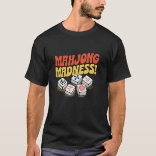 T-shirt Folie Mahjong Tuile de jeu Mahjong Joueur Plier Re