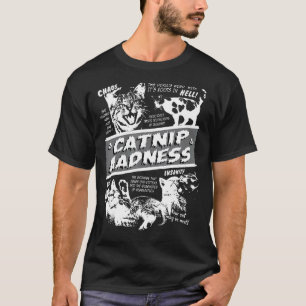T-shirt Folies à l'herbe à Chat Chaton Mignon Drôle Chat H
