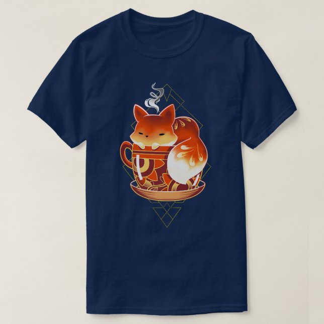 T-shirt Folies et café Café Caféine ironique (Design devant)