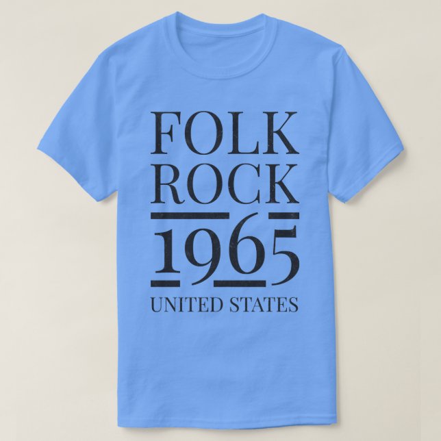 T-shirt Folk Rock 1965 Vintage (Design devant)
