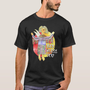 T-shirt Folklore Style Angel - Dieu vous bénisse - Terre -