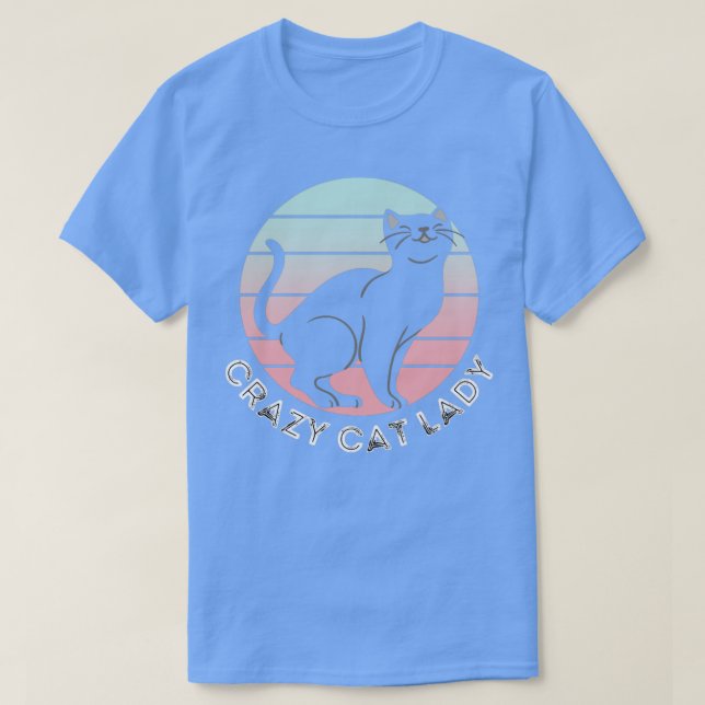 T-shirt Folle Dame de Chat Chat Merch Design9 (Design devant)