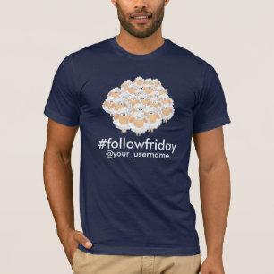 T-shirt #followfriday de moutons noirs d'username