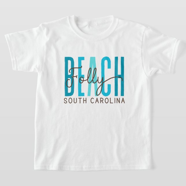 T-shirt Folly Beach Caroline du Sud (Océan) (Poser)