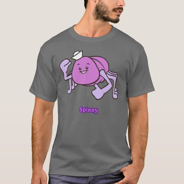 T-shirt foncé de base de Spinny (Devant)