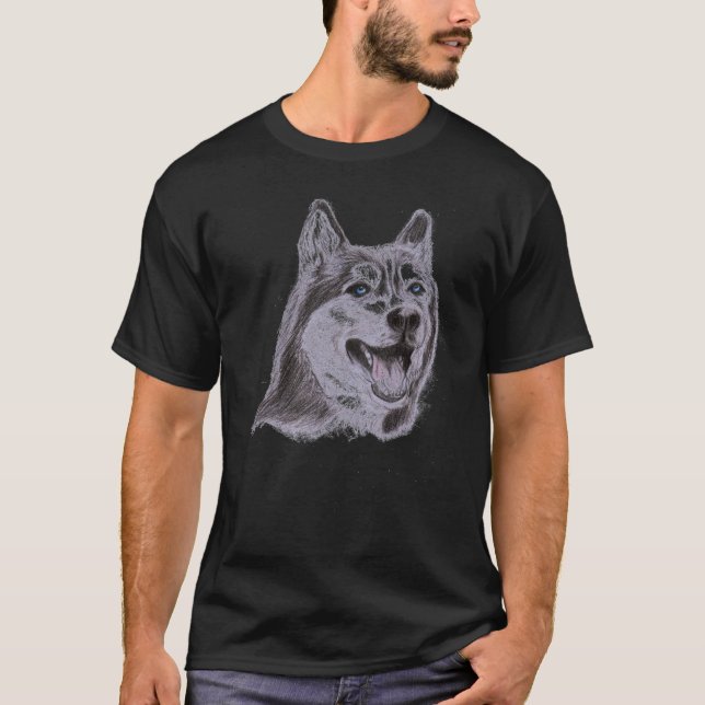 T-shirt foncé de loup (Devant)