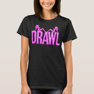 T-Shirt foncé pour femmes Drawl Mudflaps