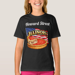T-shirt foncé pour fille de l'Illinois