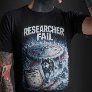 T-shirt foncé pour hommes Chercheur Échec