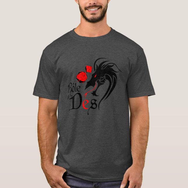 T-Shirt foncé - Rôle les Dés - dunkler T - Shirt (Vorderseite)