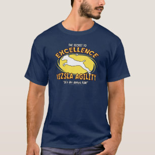 T-shirt foncé secret de Vizsla d'agilité