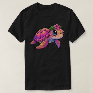 T-Shirt Foncé Tortue de Mer