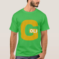 T-shirt  foncé vert trèfle homme  DESIGN  GOLF