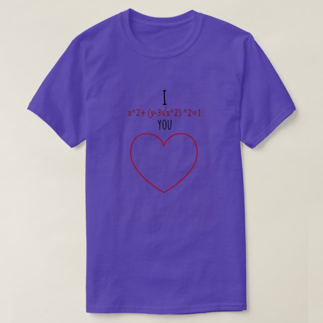 T-SHIRT FONCTION MATH LOVE (Design devant)