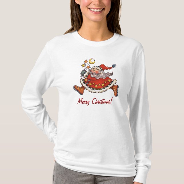 T-shirt fonctionnant de Père Noël (Devant)