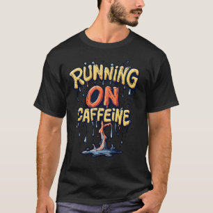T-shirt Fonctionne à la caféine Graffiti de dessin animé v