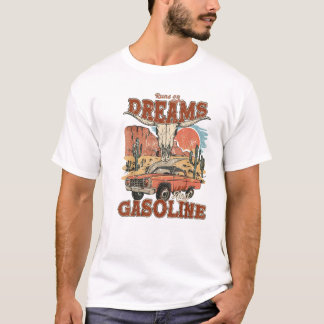 T-shirt Fonctionne avec des rêves et de l'essence