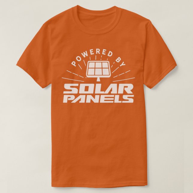 T-shirt Fonctionné par des panneaux solaires (Design devant)