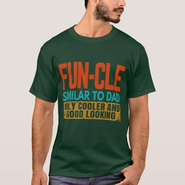 T-shirt fonctionnel semblable à papa seulement glacière et (Devant)
